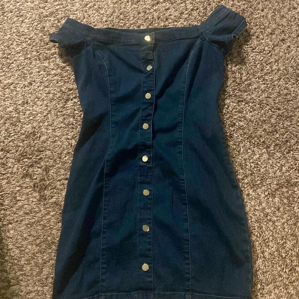 Off the shoulder Jean dress